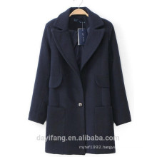 latest design long coat for women custom formal wool coat